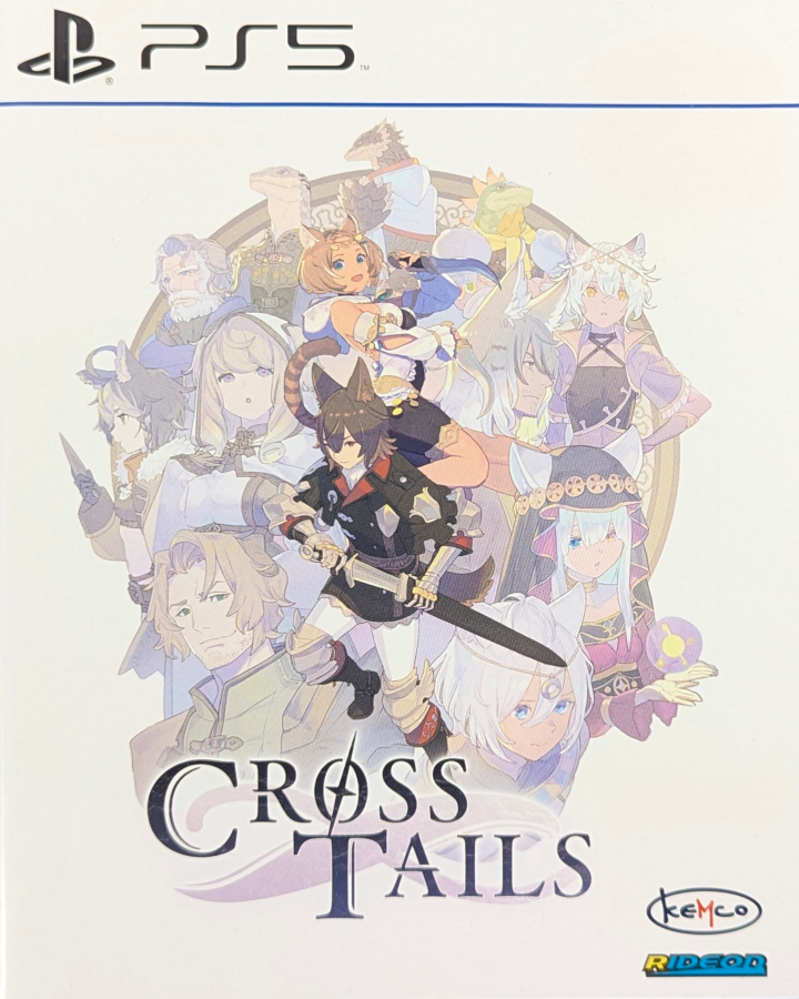 Cross Tails [Import] for PlayStation 5 (PS5) at Gamers INC, featuring a deep tactical RPG experience with a classic quarter-view perspective, where you command customizable units in a story-driven conflict between the feline Kingdom of Ranverfurt and the canine Republic of Hinkula front cover