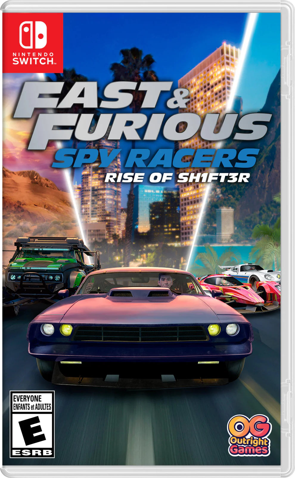 Fast and Furious Spy Racers Rise of Sh1ft3r Nintendo Switch arcade racing vehicular combat drift cover art