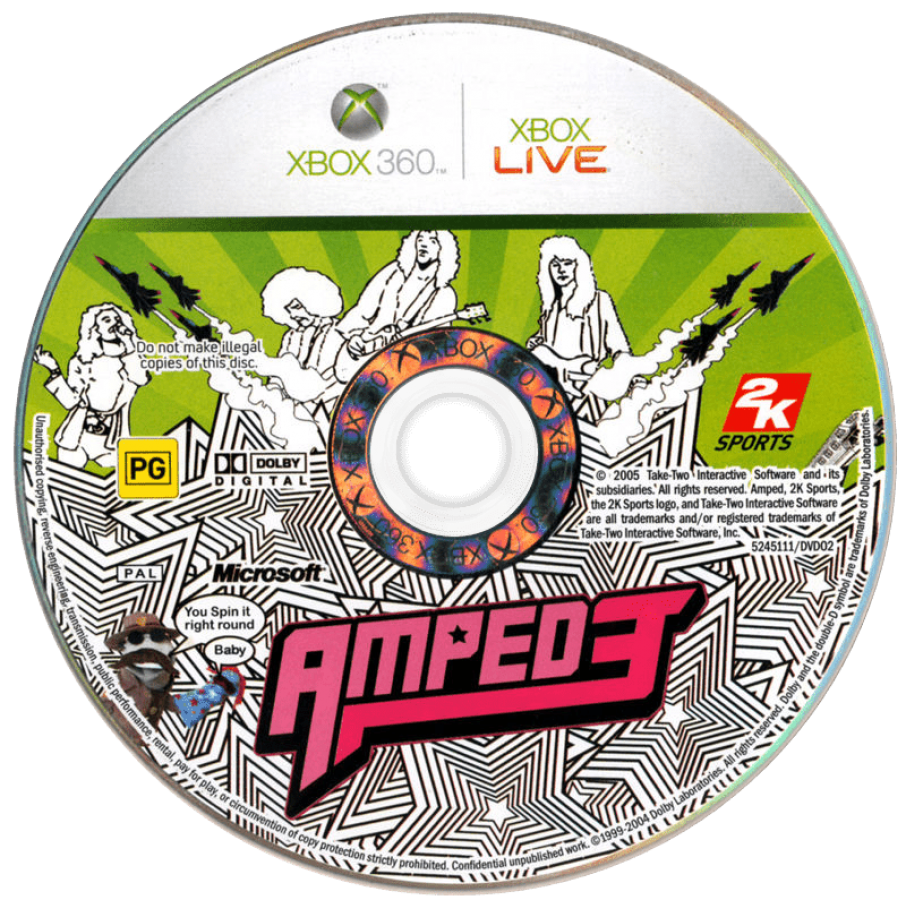 Amped 3 disc art for Xbox 360 (X360) video game