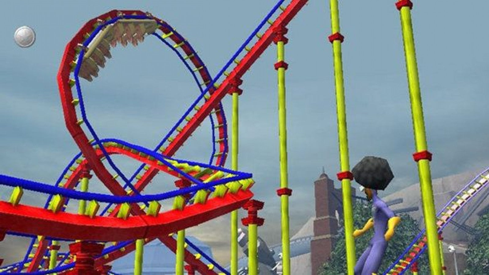 Thrillville – PlayStation 2 (PS2) video game gameplay, theme park management and simulation.