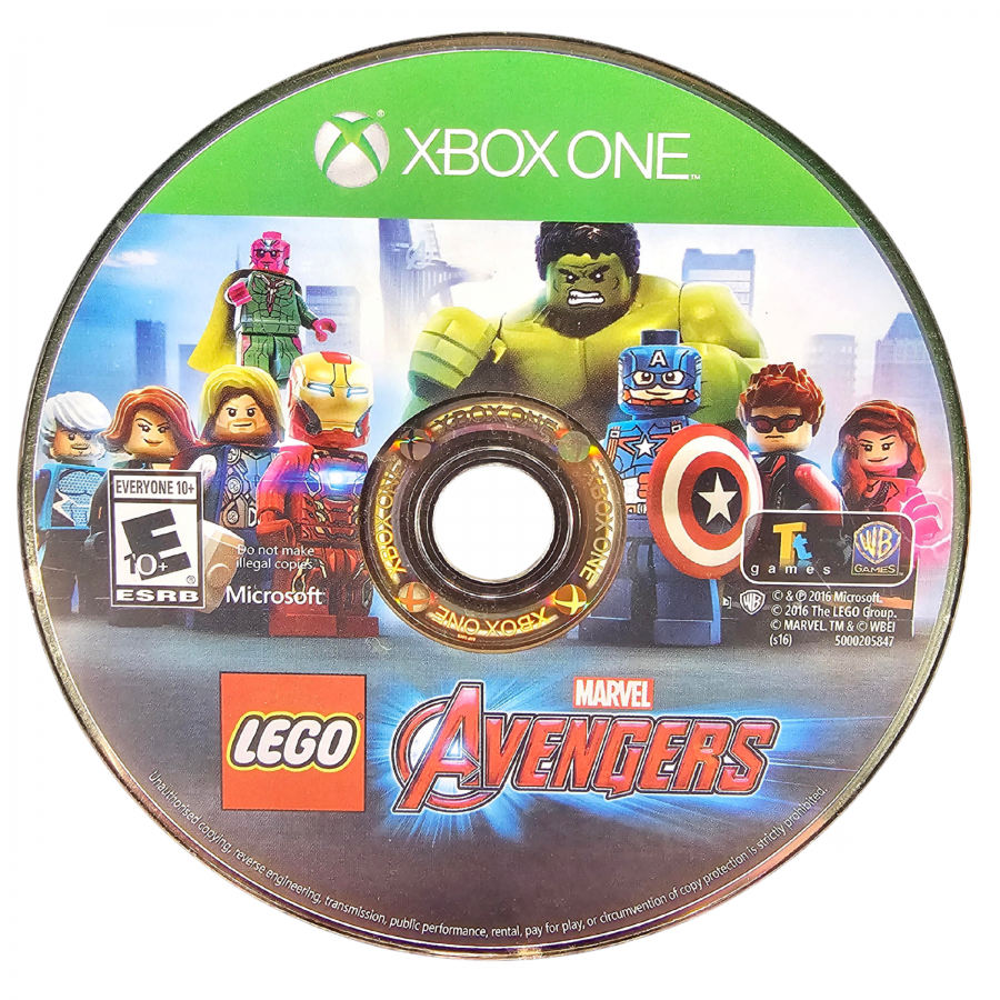 LEGO Marvel's Avengers Xbox One XONE for action adventure video game fans featuring Marvel superheroes LEGO characters Captain America Iron Man Thor Hulk Black Widow and Hawkeye super powers combat puzzle solving open world exploration and family friendly superhero gameplay collectible gaming appeal game disc