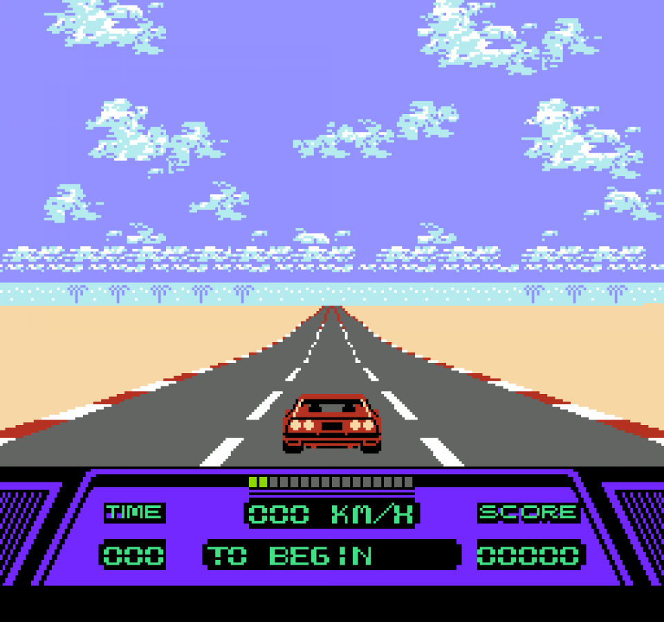 Rad Racer gameplay image for Nintendo Entertainment System (NES) retro video game