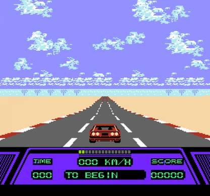 Rad Racer gameplay image for Nintendo Entertainment System (NES) retro video game