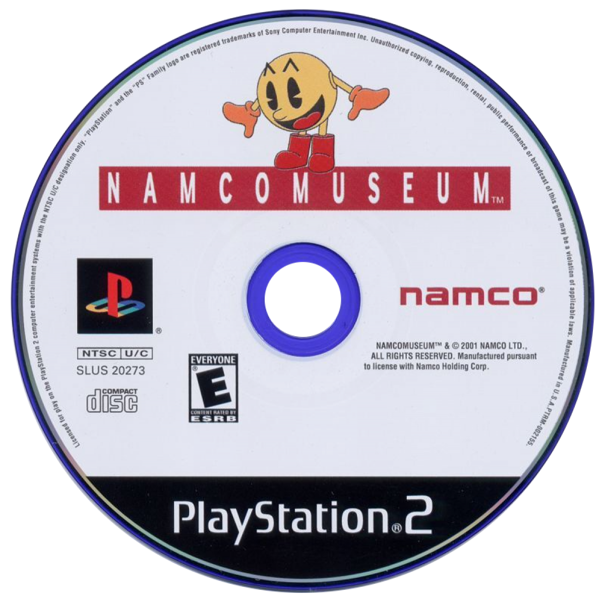 Namco Museum for PlayStation 2 classic arcade compilation video game featuring iconic Namco titles like Pac-Man Galaga and Dig Dug retro gameplay museum style extras and nostalgic arcade experience disc