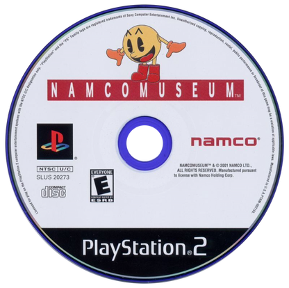 Namco Museum for PlayStation 2 classic arcade compilation video game featuring iconic Namco titles like Pac-Man Galaga and Dig Dug retro gameplay museum style extras and nostalgic arcade experience disc