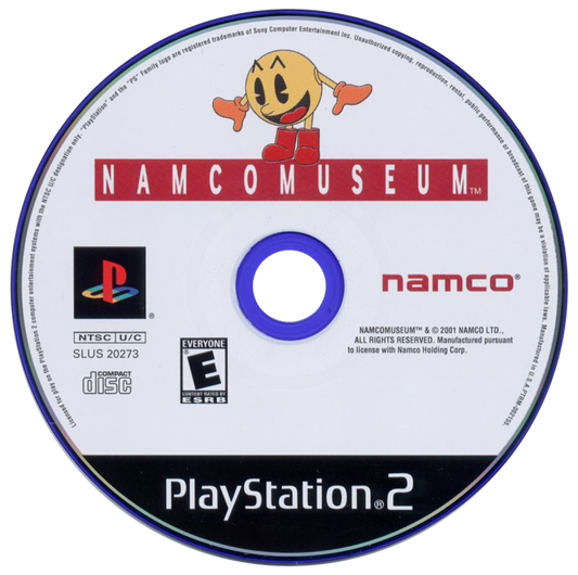 Namco Museum for PlayStation 2 classic arcade compilation video game featuring iconic Namco titles like Pac-Man Galaga and Dig Dug retro gameplay museum style extras and nostalgic arcade experience disc