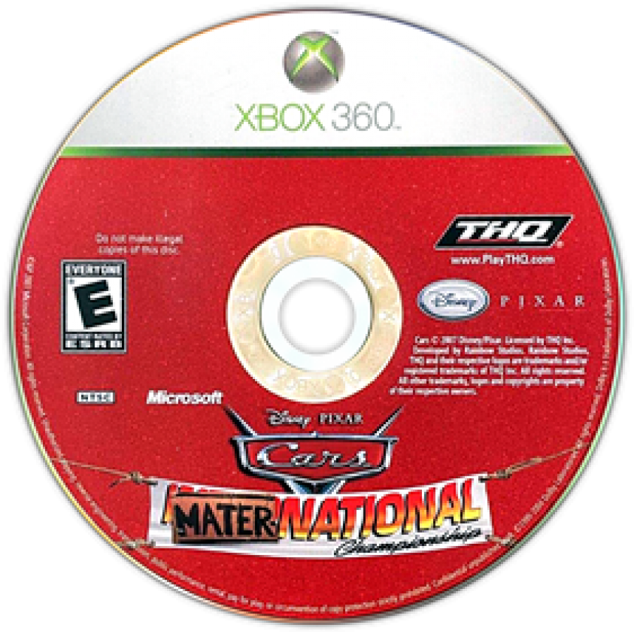 Cars Mater-National Championship disc for Xbox 360 (X360) racing video game