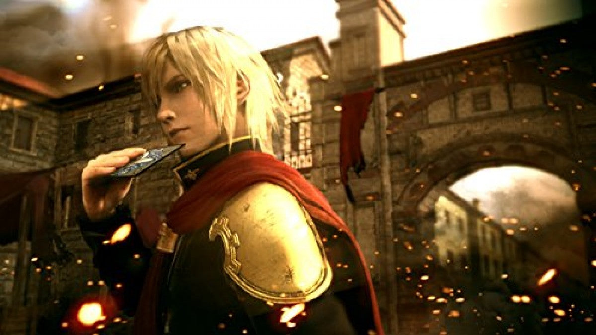Final Fantasy Type-0 HD Day One Edition for PlayStation 4, gameplay for an action role-playing video game with fantasy combat, cinematic storytelling, party-based battles, and epic JRPG adventure