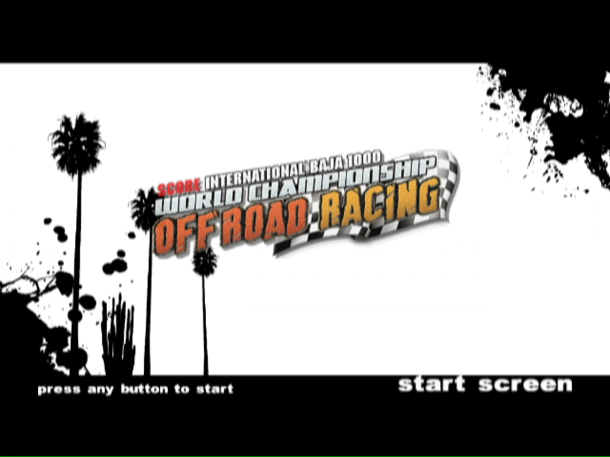 SCORE International Baja 1000 – Nintendo Wii (Wii) off-road desert racing motorsport video game title screen