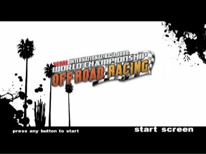 SCORE International Baja 1000 – Nintendo Wii (Wii) off-road desert racing motorsport video game title screen