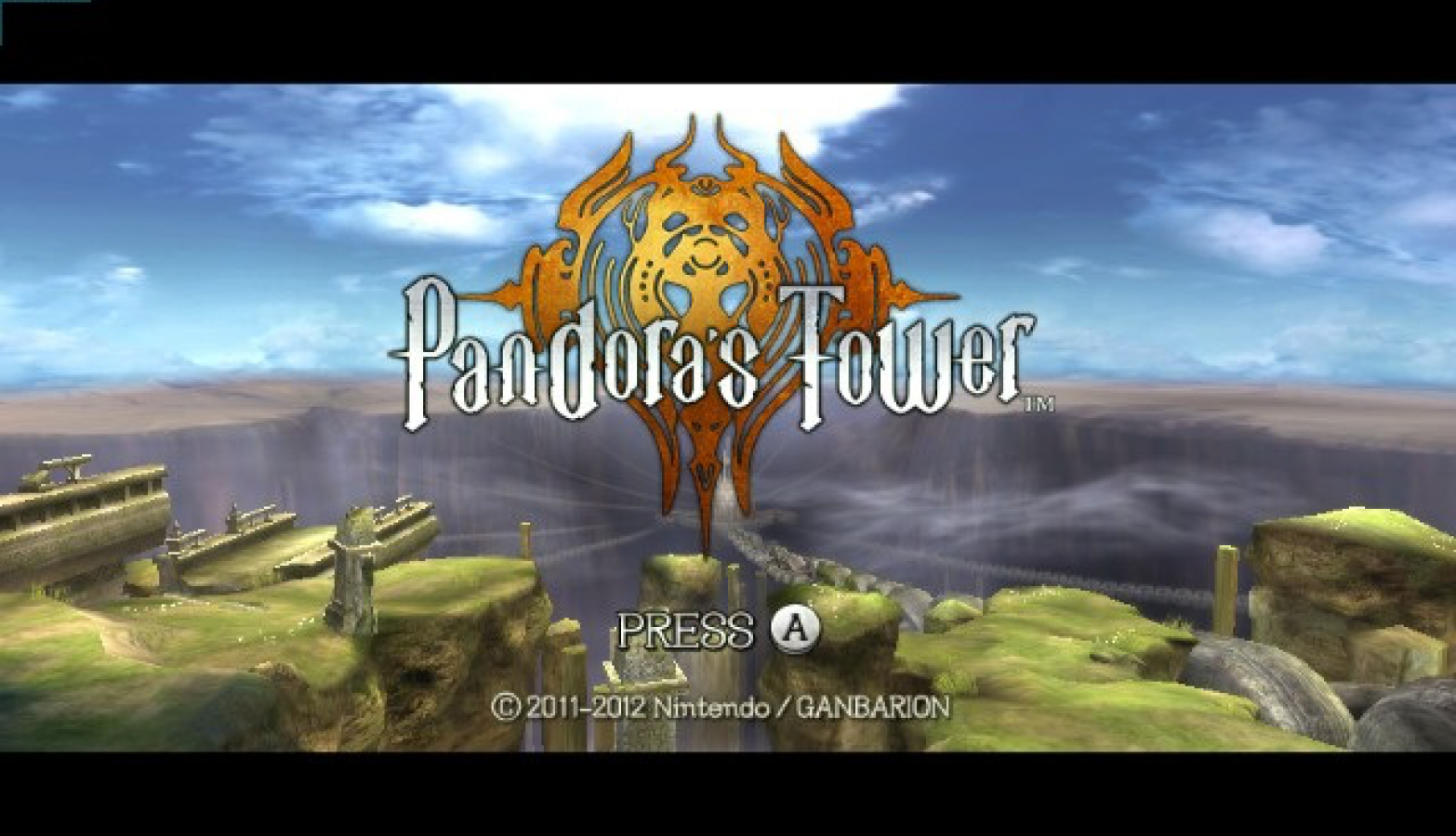 Pandora’s Tower – Nintendo Wii (Wii) action role-playing fantasy adventure video game title screen