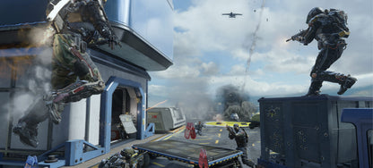 Call of Duty Advanced Warfare Day Zero Edition Xbox One game featuring futuristic first person shooter combat, advanced exosuit mechanics, and bonus Day Zero content gameplay