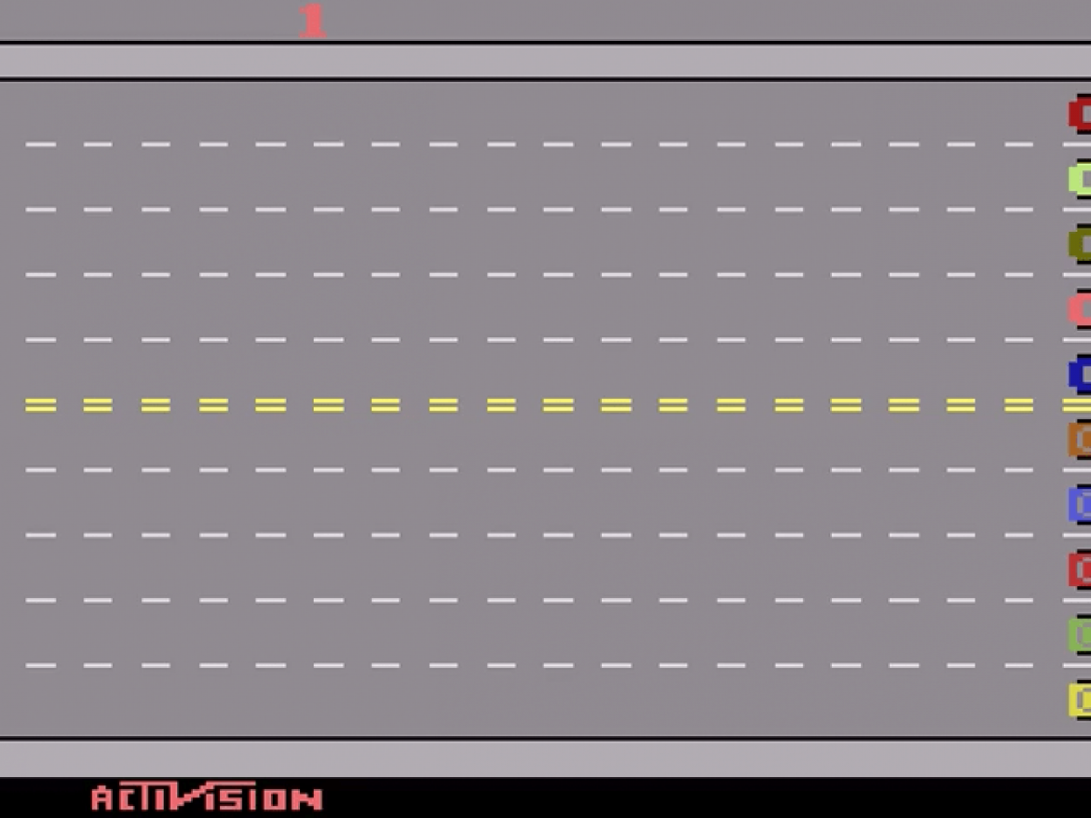 Freeway start screen art for Atari 2600 (2600) video game