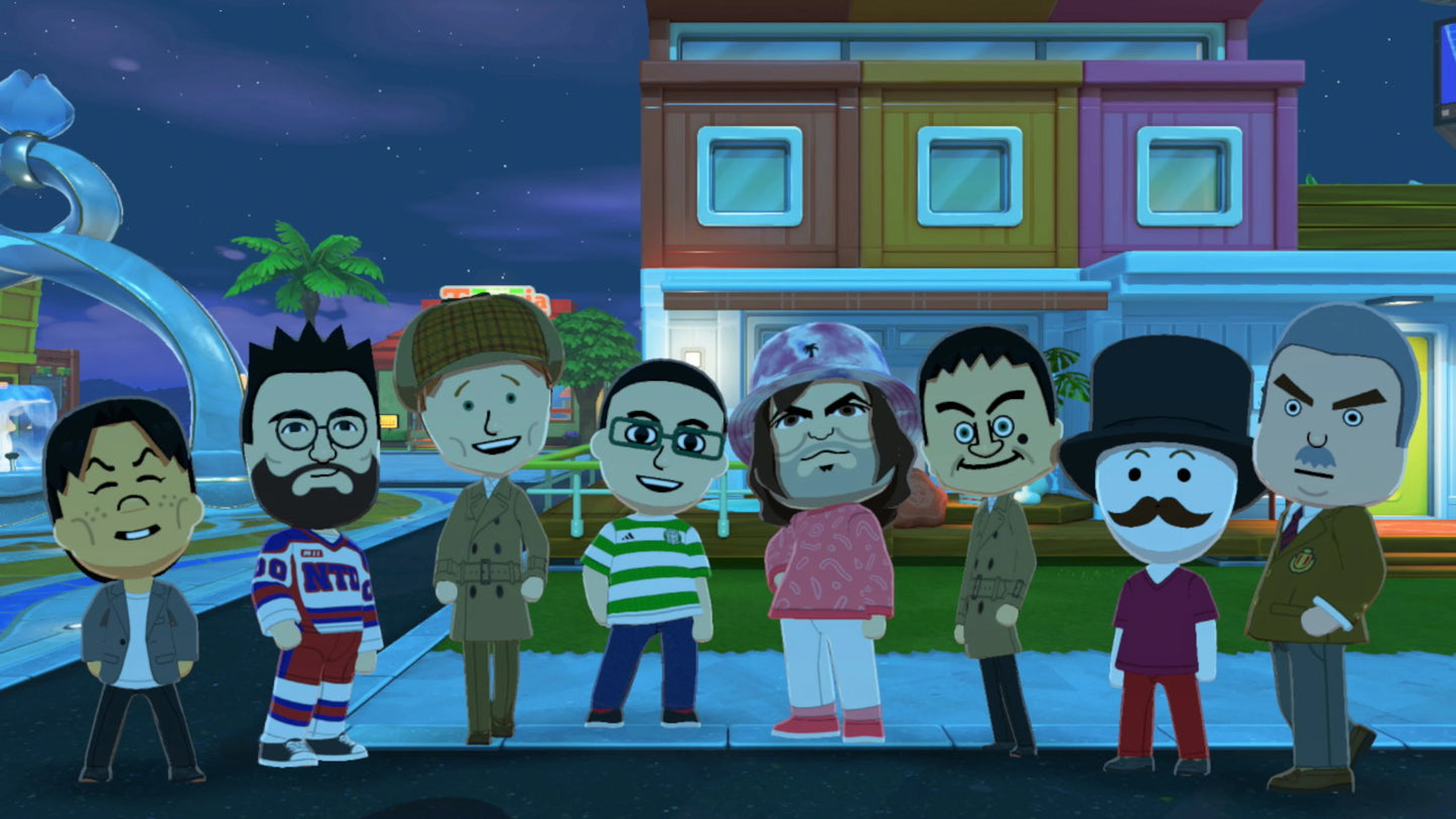TomoDachi Life: Living the Dream for Nintendo Switch (NS) featuring a quirky life sim where you create Mii characters build relationships and watch unpredictable island style interactions unfold; customize outfits voices and personalities then enjoy mini games events and hilarious social drama as your cast lives out their dream life on Switch gameplay screenshot
