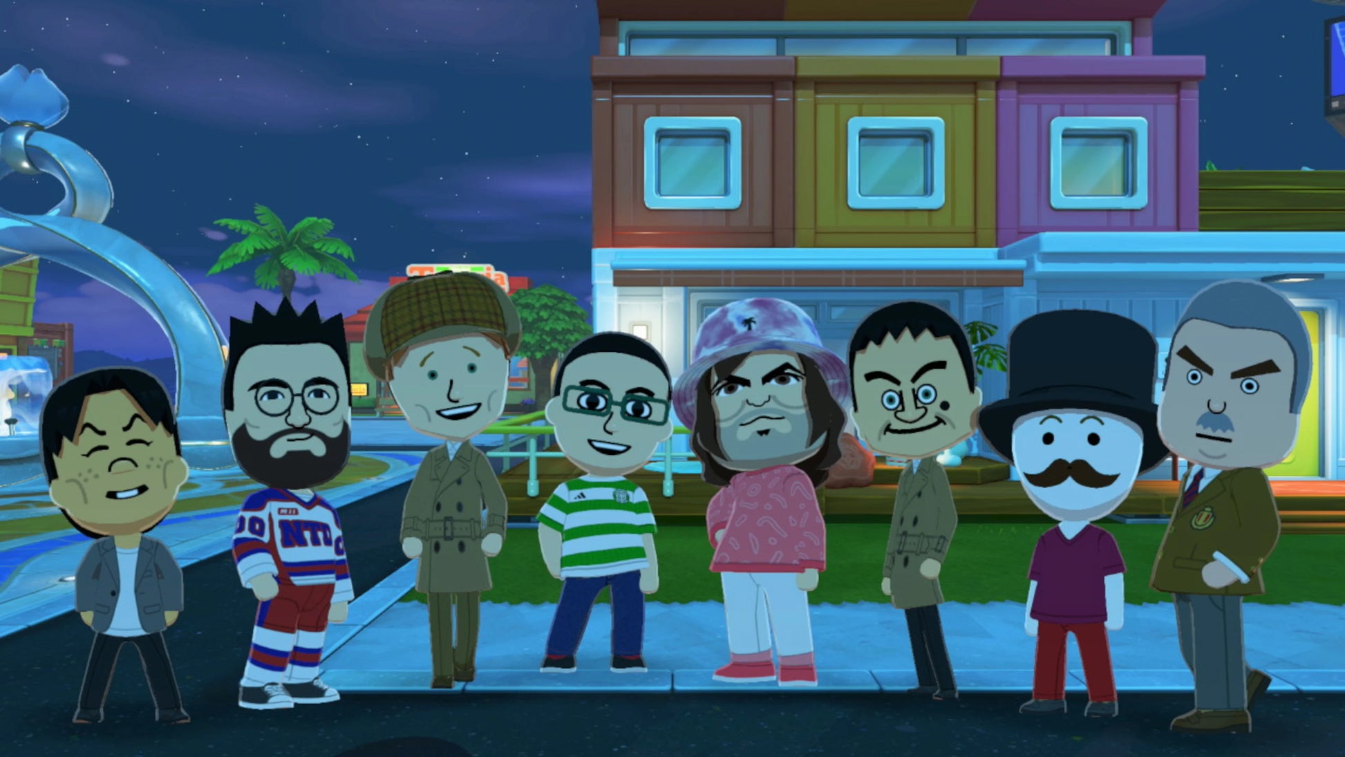 TomoDachi Life: Living the Dream for Nintendo Switch (NS) featuring a quirky life sim where you create Mii characters build relationships and watch unpredictable island style interactions unfold; customize outfits voices and personalities then enjoy mini games events and hilarious social drama as your cast lives out their dream life on Switch gameplay screenshot