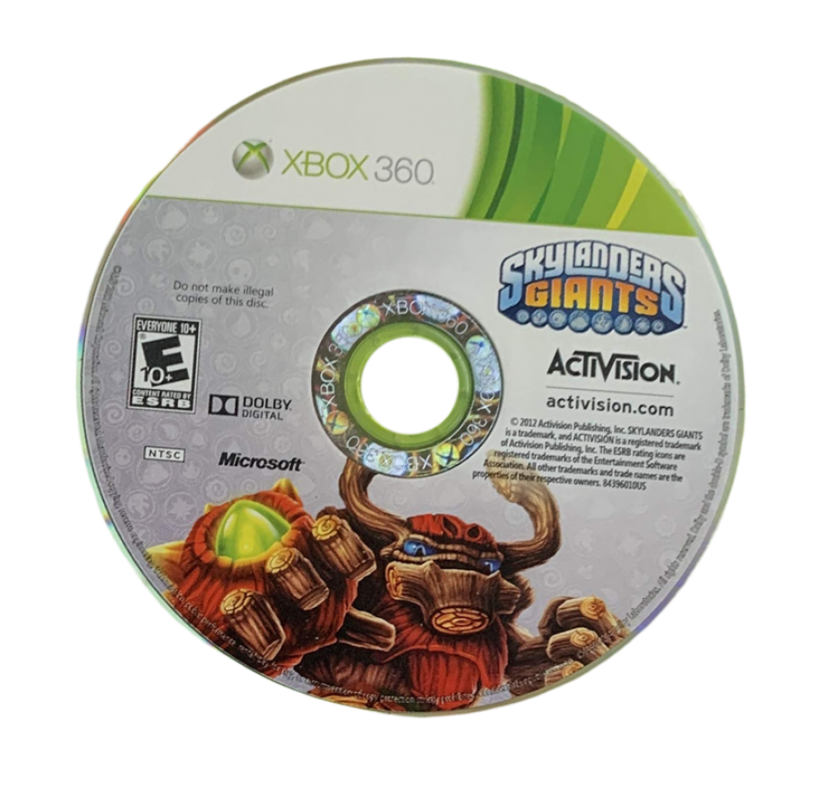 Skylanders: Giants disc cover art for Xbox 360 (X360) action-adventure toys-to-life video game