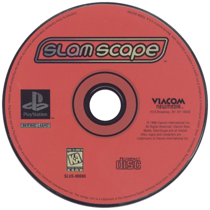 SlamScape disc for PlayStation 1 (PS1) action vehicle combat video game 