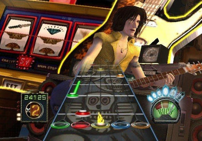 Guitar Hero Aerosmith PlayStation 2 PS2 for music rhythm video game fans featuring iconic Aerosmith songs guitar controller gameplay fast paced note matching career mode multiplayer rock performances classic rhythm action immersive soundtrack collectible gaming appeal gameplay