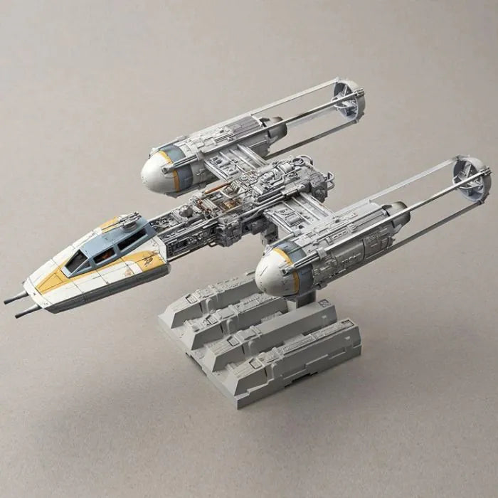 Y Wing Starfighter Star Wars 1 72 scale model kit Bandai Hobby buildable rebel alliance spacecraft detailed plastic kit snap fit display model sci fi vehicle collectible for fans 
