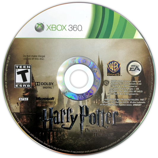 Harry Potter and the Deathly Hallows – Part 2 for Xbox 360 action adventure game based on the final Harry Potter film third person combat spells Hogwarts battle fantasy movie tie in disc