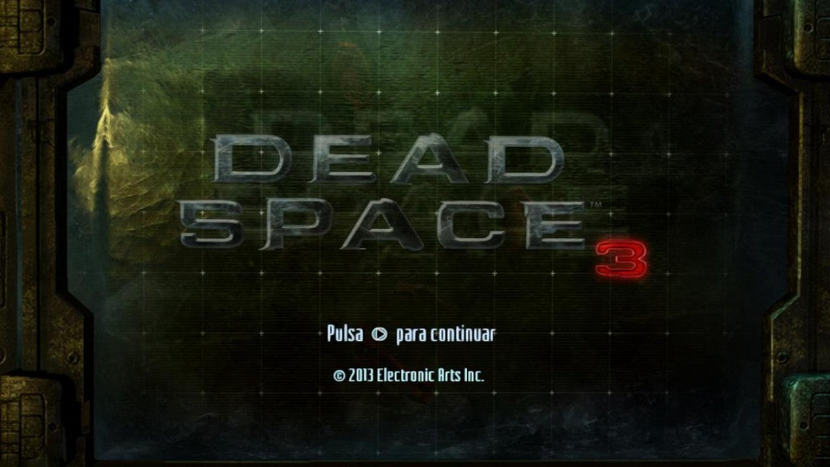 Dead Space 3 [Limited Edition] start screen for Xbox 360 (X360) survival horror video game