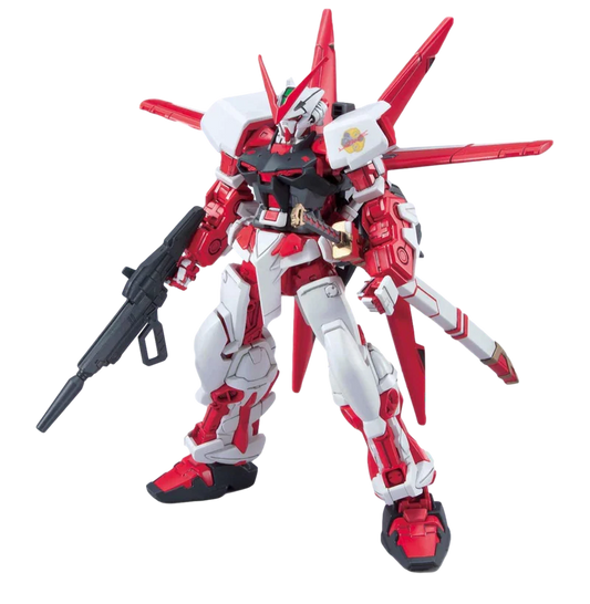 HG Gundam Astray Flight Unit Model Kit featuring High Grade Gunpla construction detailed mechanical design articulated poseable model Flight Unit backpack accessories snap together assembly color separated parts customizable display piece and collectible anime model building appeal front 