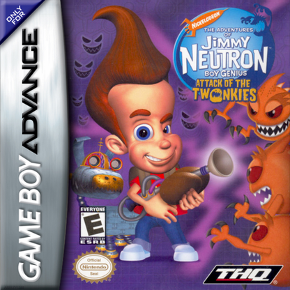 Game Boy Advance Jimmy Neutron Attack of the Twonkies adventure game cover art