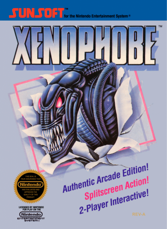 Xenophobe cover art for Nintendo Entertainment System (NES) retro video game