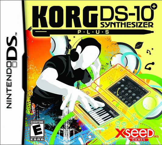 KORG DS-10 Synthesizer Plus music creation game for Nintendo DS featuring dual analog style synthesizers drum machines touch screen controls live performance mode and authentic Korg electronic music production experience cover