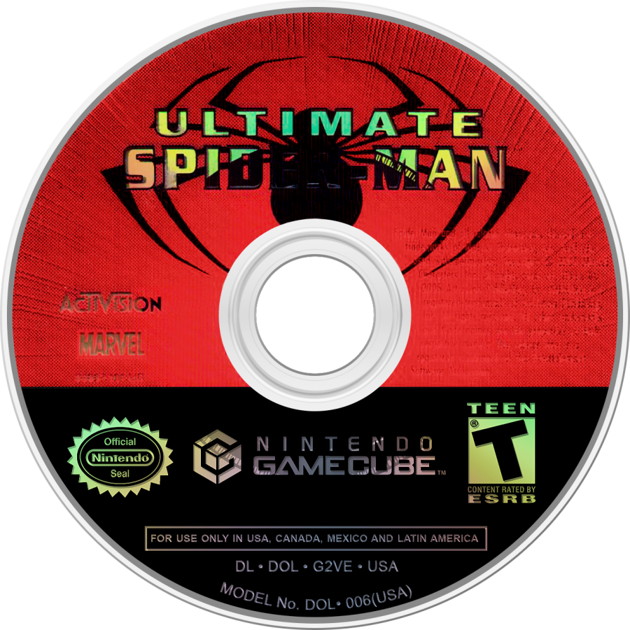 Ultimate Spider-Man disc for Nintendo GameCube (GC) superhero action adventure video game