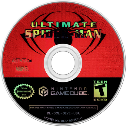 Ultimate Spider-Man disc for Nintendo GameCube (GC) superhero action adventure video game