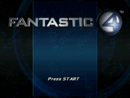 Fantastic 4 start screen for GameCube (GC) action-adventure superhero video game