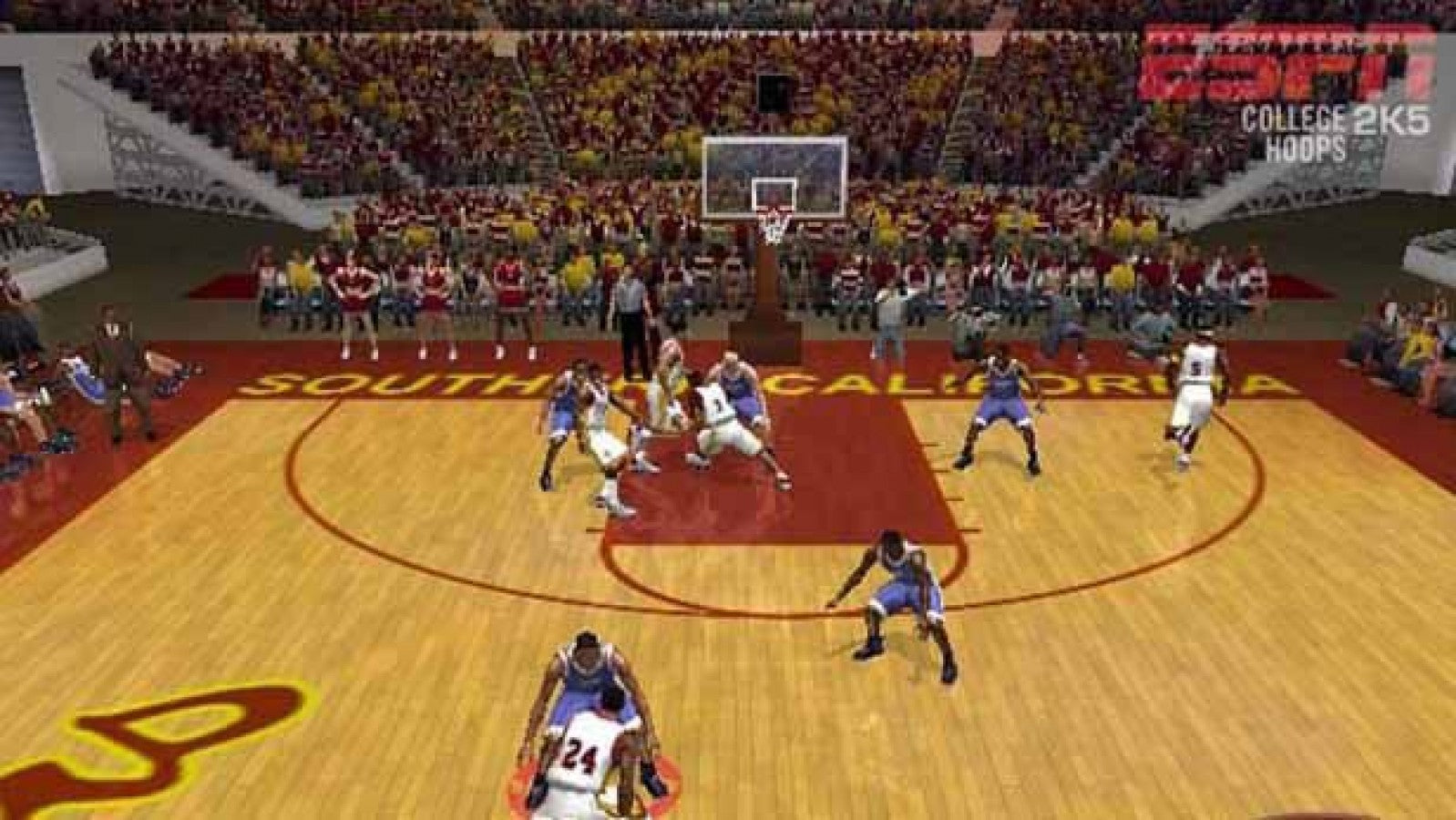 ESPN College Hoops 2K5 gameplay for PlayStation 2 (PS2) college basketball sports simulation video game