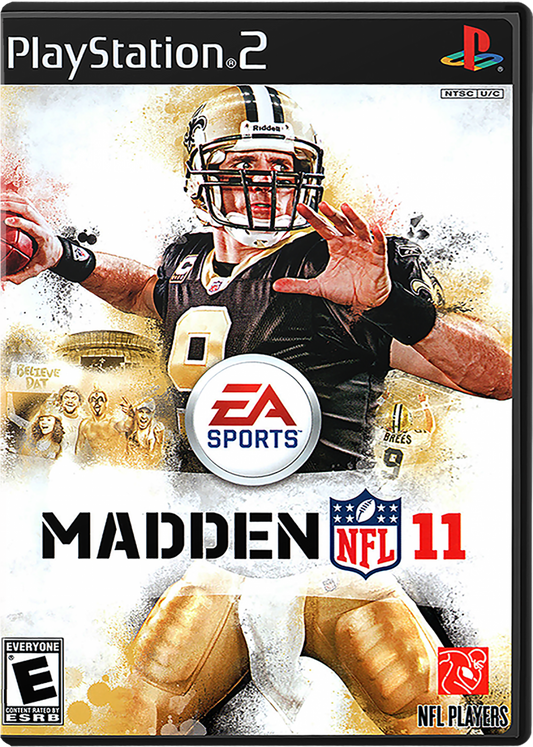 Madden NFL 11 cover art for PlayStation 2 (PS2) sports video game 