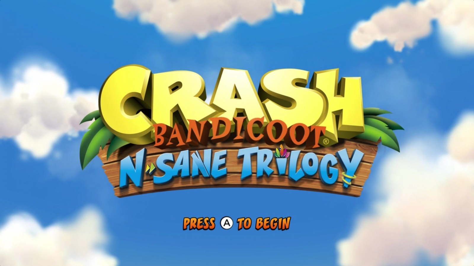Crash Bandicoot N Sane Trilogy titlepage for Nintendo Switch (NS) video game