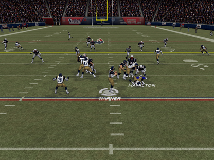 Madden NFL 2003 Xbox football game featuring official NFL teams and players Franchise Mode create a player mini camp training fast paced gameplay enhanced graphics commentary by John Madden and Al Michaels and classic early 2000s EA Sports gridiron action gameplay