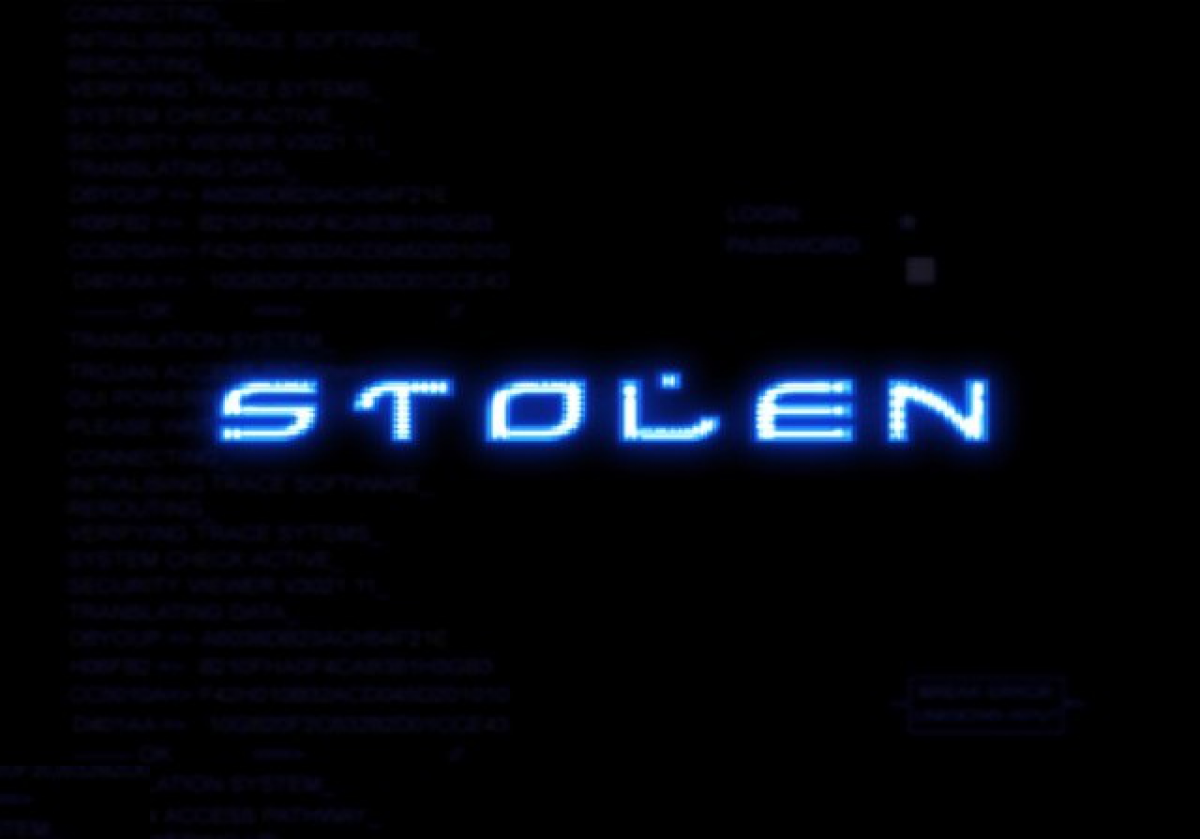 Stolen – PlayStation 2 (PS2) video game title screen, stealth action.