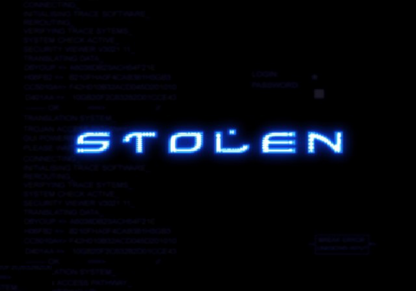 Stolen – PlayStation 2 (PS2) video game title screen, stealth action.