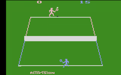 Tennis gameplay for Atari 2600 (2600) video game