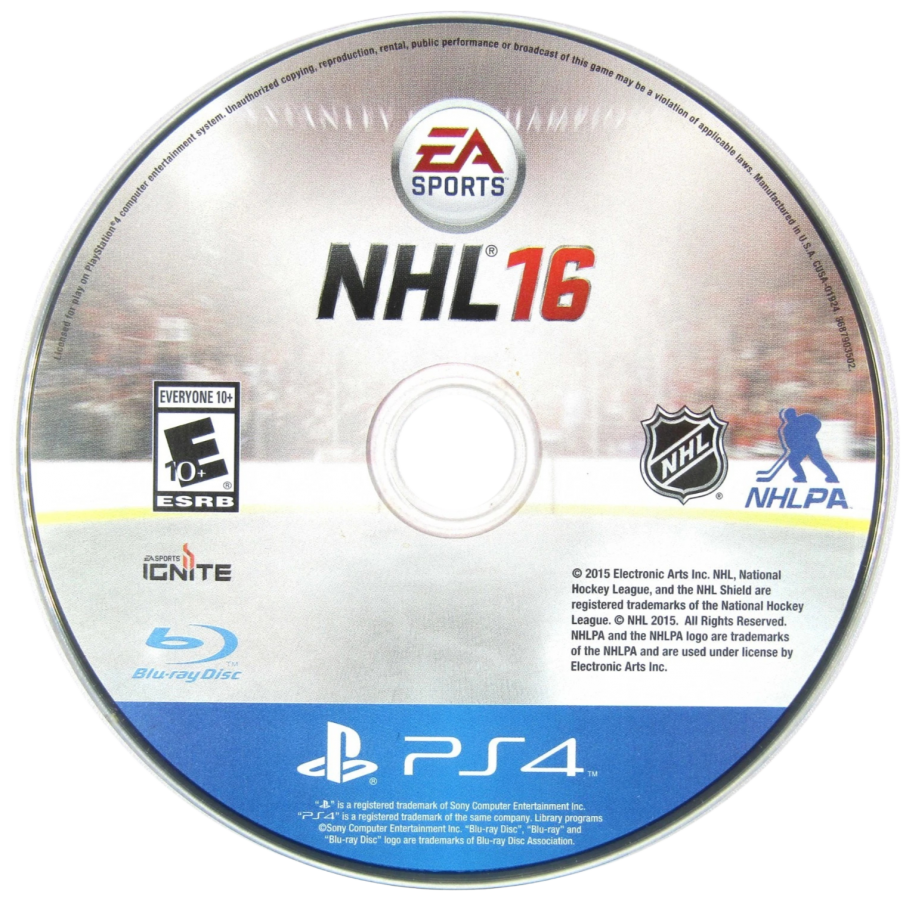 NHL 16 – PlayStation 4 (PS4) video game disc, ice hockey sports simulation game