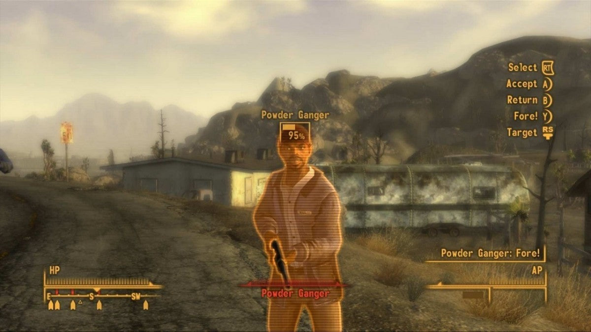 Fallout: New Vegas gameplay for Xbox 360 (X360) post-apocalyptic role-playing video game