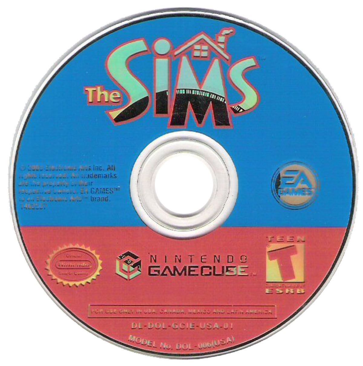 The Sims Nintendo GameCube game featuring life simulation gameplay character creation home building real time needs management career progression social interactions and open ended sandbox style play in a virtual neighborhood world disc