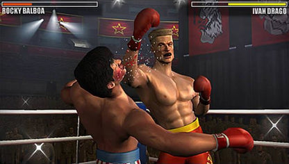Rocky Balboa PlayStation Portable PSP video game featuring boxing sports gameplay Rocky Balboa character championship fights powerful punch combinations defensive blocking counterattacks training challenges career mode iconic boxing opponents movie inspired storylines and classic handheld PlayStation boxing action retro video game collection collectible gaming appeal gameplay