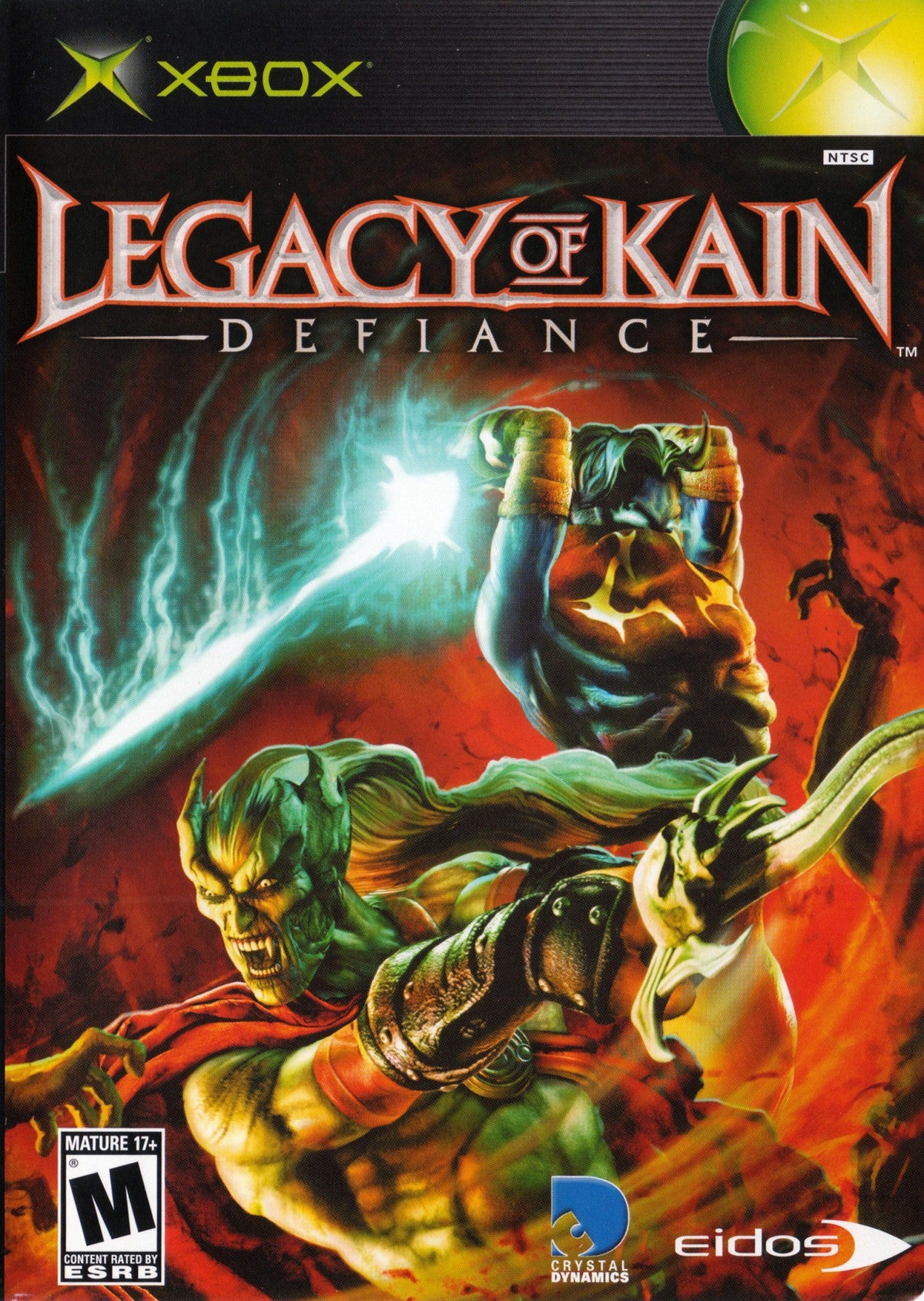 Legacy of Kain: Defiance Xbox game featuring dark action-adventure gameplay, immersive gothic storytelling, and vampire-themed combat cover art