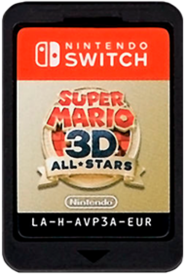 Super Mario 3D All-Stars PAL Nintendo Switch compilation featuring Super Mario 64 Super Mario Sunshine Super Mario Galaxy 3D platforming adventure collection limited release cartridge art