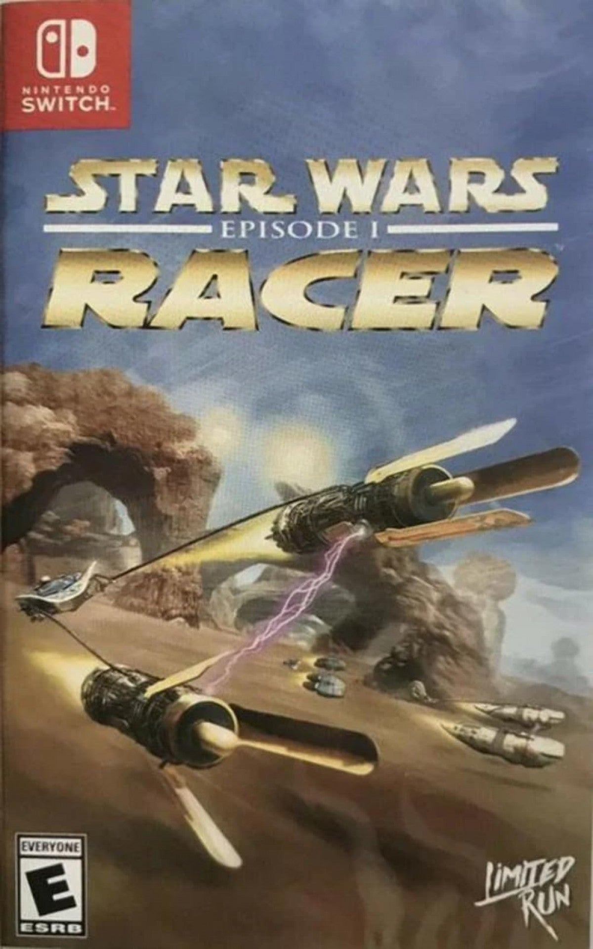 Star Wars Episode I Racer for Nintendo Switch featuring high speed podracing action across iconic Star Wars locations cover art