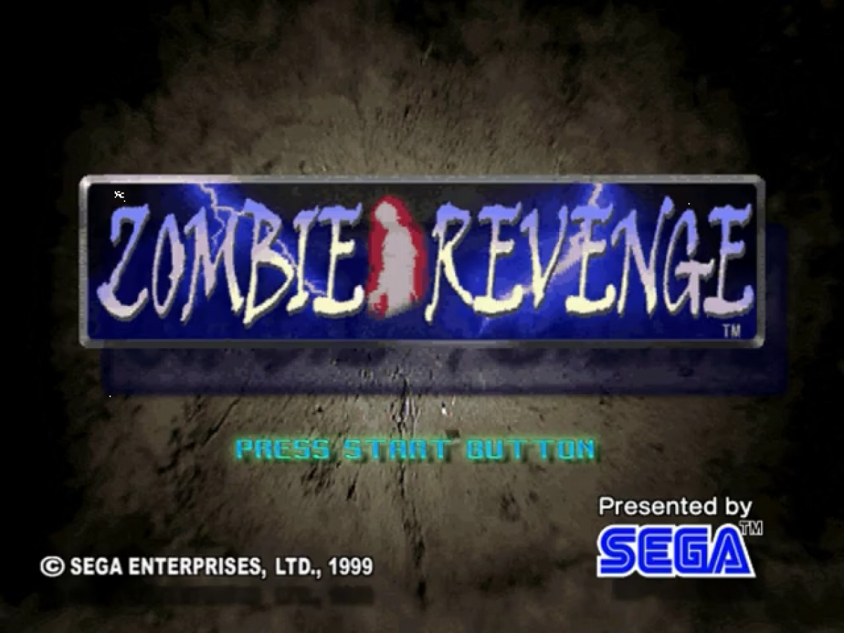 Zombie Revenge Sega Dreamcast retro video game beat em up title screen