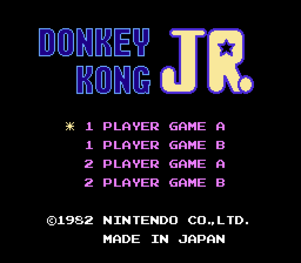 Donkey Kong Jr 5 Screw Nintendo Entertainment System NES video game featuring classic arcade platforming gameplay Donkey Kong Jr character climbing vines jumping between platforms fruit collecting key grabbing obstacles avoiding Snapjaws and enemies rescuing Donkey Kong from Mario and classic 8 bit Nintendo arcade action retro video game collection collectible gaming appeal gameplay