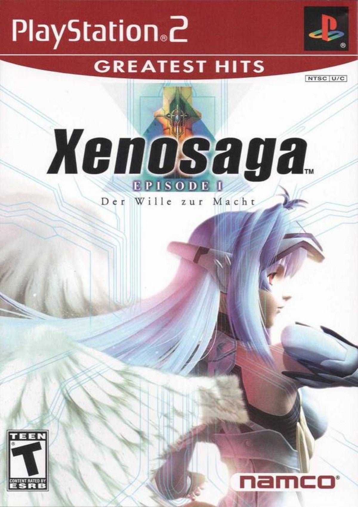 Xenosaga Episode I Der Wille zur Macht Greatest Hits PlayStation 2 PS2 video game, turn-based RPG, sci-fi story-driven adventure, classic console title front cover