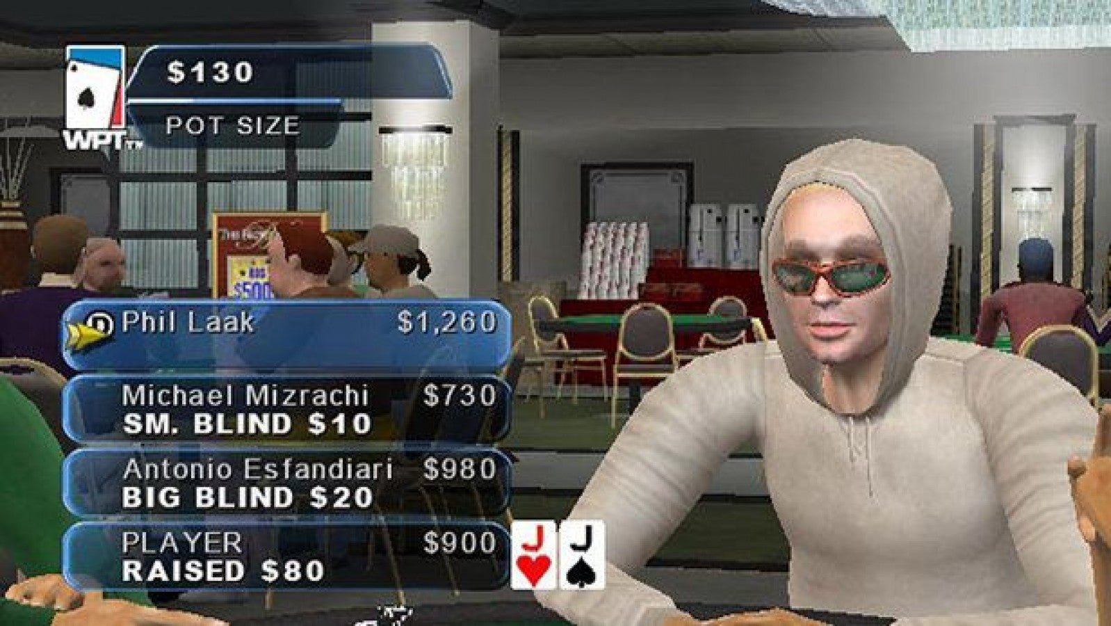 World Poker Tour – PlayStation 2 (PS2) video game gameplay, poker.
